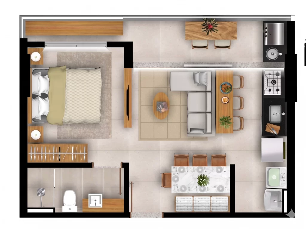 Apartamento tipo Estúdio